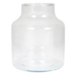 Vase à fleurs SIARA en verre, transparent, 20cm, Ø16,8cm