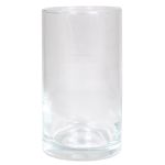 Vase cylindrique en verre SANYA OCEAN, transparent, 15cm, Ø8,5cm