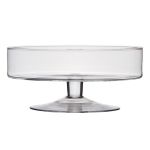 Coupe à fruits CORIE EARTH sur socle, cylindre/rond, transparent, 13cm, Ø29cm