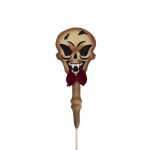 Tête de mort décorative d'Halloween sur piquet de jardin LUMPY, LEDs, 87cm