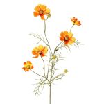 Branche décorative en forme de petite corbeille artificielle PONGAU, orange, 70cm, Ø5-7cm