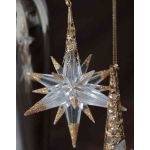 Pendentif acrylique Étoile, paillettes, or, 10cm