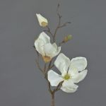 Fleur artificielle Magnolia MALBINE, crème, 50cm, Ø6-10cm