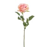 Rose artificielle BRUNETTE, rose-crème, 70cm, Ø11cm