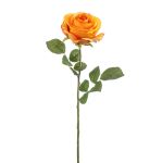 Rose artificielle BRUNETTE, orange, 70cm, Ø11cm
