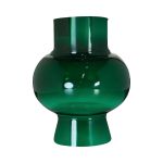 Vase décoratif en verre DOLGAF, vert pétrole, 17,5cm, Ø14,8cm