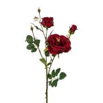 Branche de fleurs artificielles Rose FRALGO, rouge, 60cm, Ø3-10cm