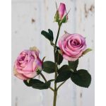 Branche de roses artificielles DELILAH, rose, 55cm, Ø6cm