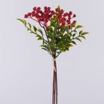 Fausse branche de sorbier des oiseaux ELNATAN, botte, fruits, rouge, 30cm