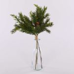 Botte de cryptomeria artificielle KIGANJA avec des pommes de pin, vert, 35cm