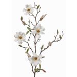 Magnolia décoratif MARGA, blanc, 80cm, Ø6-8cm