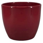 Pot de fleurs TEHERAN BASAR, céramique, rouge vin, 12cm, Ø13,5cm