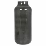 Vase à fleurs SIARA en verre, noir-transparent, 35cm, Ø15cm