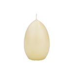Bougie œuf de Pâques LEONITA, crème, 9cm, 6cm, 16h - Made in Germany