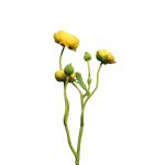 Branche de renoncules artificielles JIXIANG, jaune, 50cm