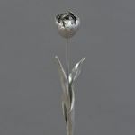 Künstliche Tulpe LIANNA, silber-champagner, 45cm, Ø4,5cm