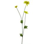 Fleur synthétique chrysanthème YUNJUAN, jaune, 60cm