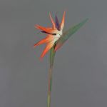 Fausse fleur de strelitzia ZAMIRA, orange-violet, 95cm, 16x30cm