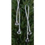 Pendentif de Noël cordon TAYLER avec diamants acryliques, argent, 40cm, Ø3cm
