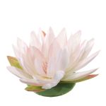 Fleur décorative de lotus SUADO, flottante, rose pâle, 6 cm, Ø 15 cm