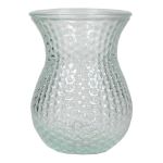 Vase décoratif en verre LAUMA à motifs, transparent, 19cm, Ø14cm