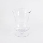 Photophore / Vase sur pied CATANIA en verre transparent, 24cm, Ø18cm