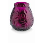 Photophore MAYELA rempli de cire, rose fuchsia, 10,5cm, Ø10cm, 48h