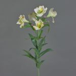 Fleur artificielle Alstroemeria AUBERTA, vert-blanc, 75cm, Ø6cm