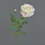 Rose en tissu JANINE, rose tendre, 70cm, Ø12cm