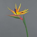 Fleur de Strelitzia artificielle LATIFA, orange-violet, 80cm, 17x20cm