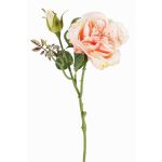 Rosier artificiel JUDY, crème-rose, 40cm, Ø9cm