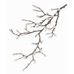 Branche décorative Magnolia KOTORI, blanc, gris, 75cm, Ø0,5-1cm