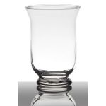 Bougeoir de table ANASTASIYA sur pied, sablier/rond, transparent, 20cm, Ø14cm