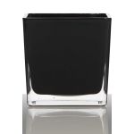 Porte-bougie KIM EARTH, cube/carré, noir, 6x6x6cm