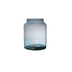 Vase MARTITA en verre recyclé, bleu-transparent, 25cm, Ø19cm