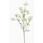 Branche artificielle d'aneth WINCENT, fleurie, blanc-vert, 80cm