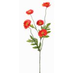 Coquelicot artificiel KEIRA, rouge-orange, 65cm, Ø5-6cm
