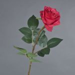 Fausse fleur Rose BRINA, rouge, 70cm