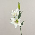 Fleur artificielle Lis tigre EMIKO, blanc, 65cm, Ø13cm