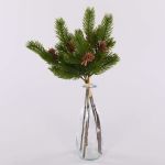 Fausses branches de sapin BERHANE en botte avec des pommes de pin, vert, 35cm