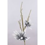 Branche de lys artificielle en mousse synthétique MADEA, grise, 105cm, Ø20-30cm