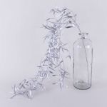 Branche de saule pleureur artificielle DIMMI, retombante, pailletée, argentée, 100cm