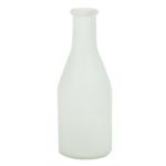 Bouteille en verre ANYA, blanc mat, 18cm, Ø6,5cm
