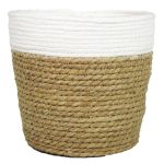 Jardinière panier DOMINGA, blanc-beige, 13cm, Ø16cm
