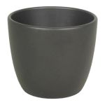 Pot de fleurs TEHERAN BASAR, céramique, anthracite mat, 12cm, Ø13,5cm