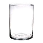 Vase cylindrique en verre SANYA EARTH, transparent, 25cm, Ø18cm
