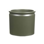Pot en céramique ALCHIBA, vert mat, 12,5cm, Ø14cm