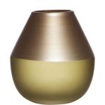 Vase à fleurs élégant GORDEN en verre, vert-rose, 12cm, Ø11cm