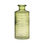 Bouteille décorative en verre STUART avec rainures, vert-transparent, 31cm, Ø14,5cm