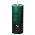 Stumpenkerze AURORA, seegrün, 16cm, Ø6,8cm, 66h - Made in Germany